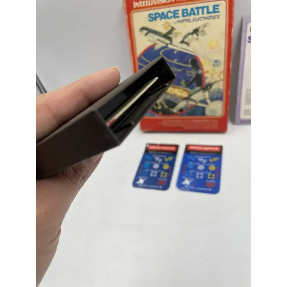 Intellivision Space Battle CIB Manual Overlays Box Tested Working Mattel 1979